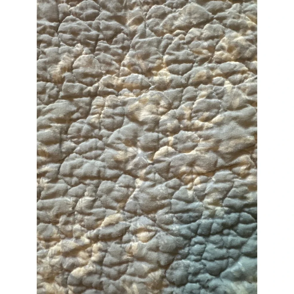 Laura Ashley Blue Floral Twin Quilt Reversible 68x88 Cottagecore Cream Bedding